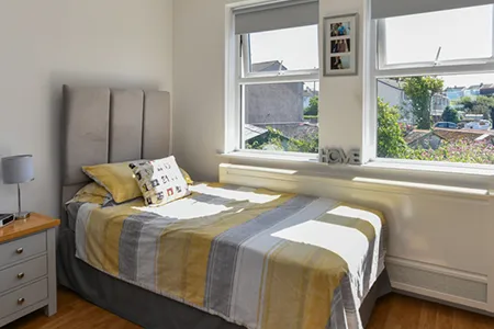 Bedroom interior at a Fairoak Housing Association property