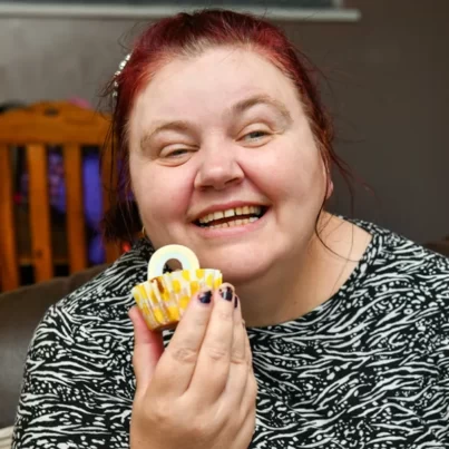 Happy smiling tenant of Fairoak Housing association