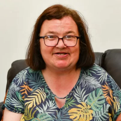 Happy smiling tenant of Fairoak Housing association